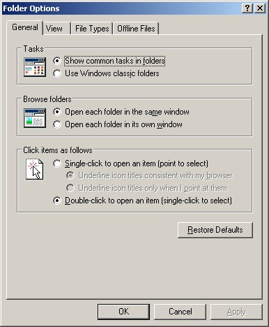 Show File Extension in Windows XP