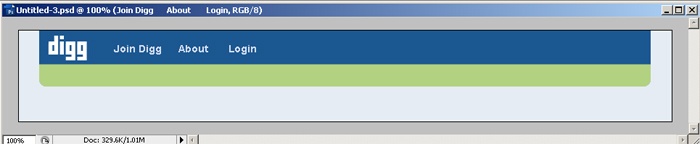 Digg Header Photoshop Tutorial