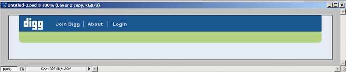 Digg Header Photoshop Tutorial