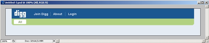 Digg Header Photoshop Tutorial