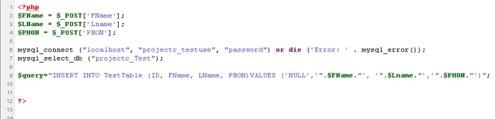 Inserting Data Into a MySQL Database using PHP